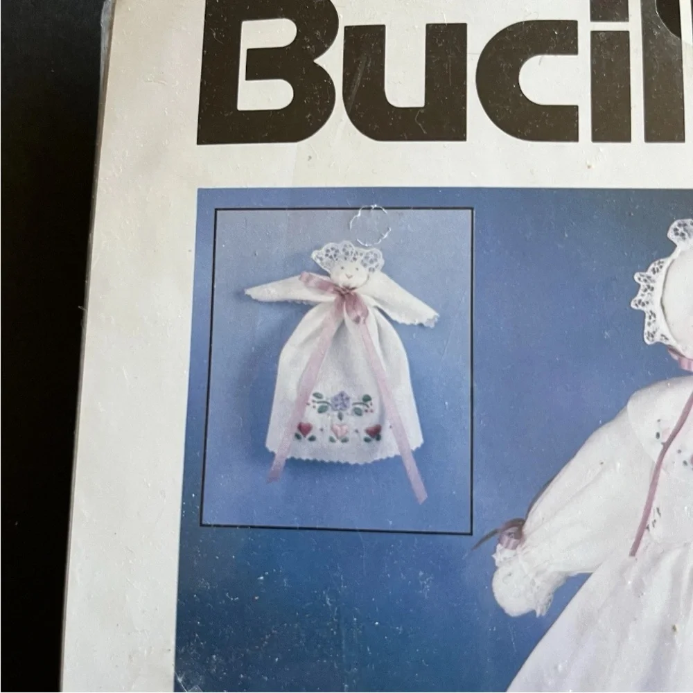 Bucilla Keepsake Doll Stamped Embroidery Kit With Guardian Angel  1992 33269 New